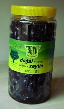 Doğal Siyah Zeytin 1 Kg (Tuzsuz İRİ)